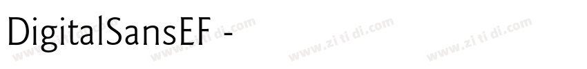 DigitalSansEF 字体转换